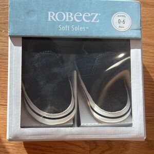 Robeez Soft Soles Black Baby Shoes